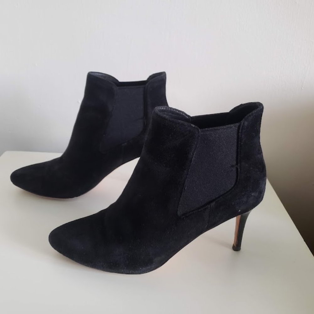 Cole Haan Black Suede Stiletto Booties Pumps - Size 35 (5)
